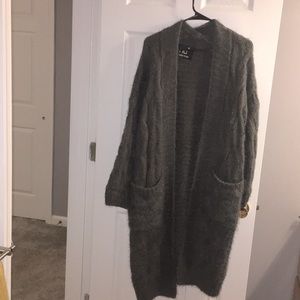 Heavy wool cardigan.
